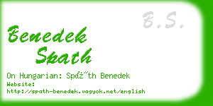 benedek spath business card